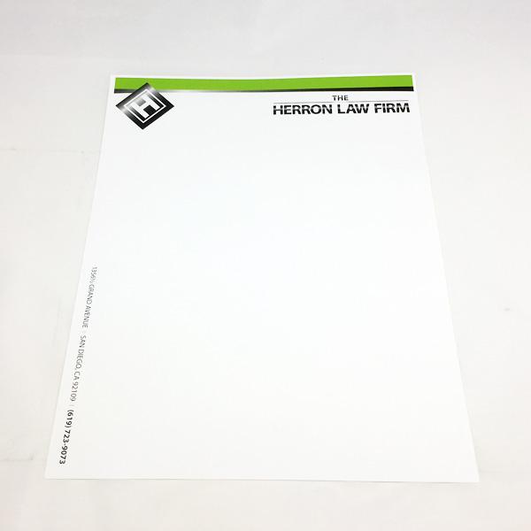 Letterhead<br>Standard<br>80# Uncoated<br>1-3 days