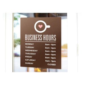 Window Signs<br>36" x 36"<br>Outdoor Vinyl<br>5-7 days